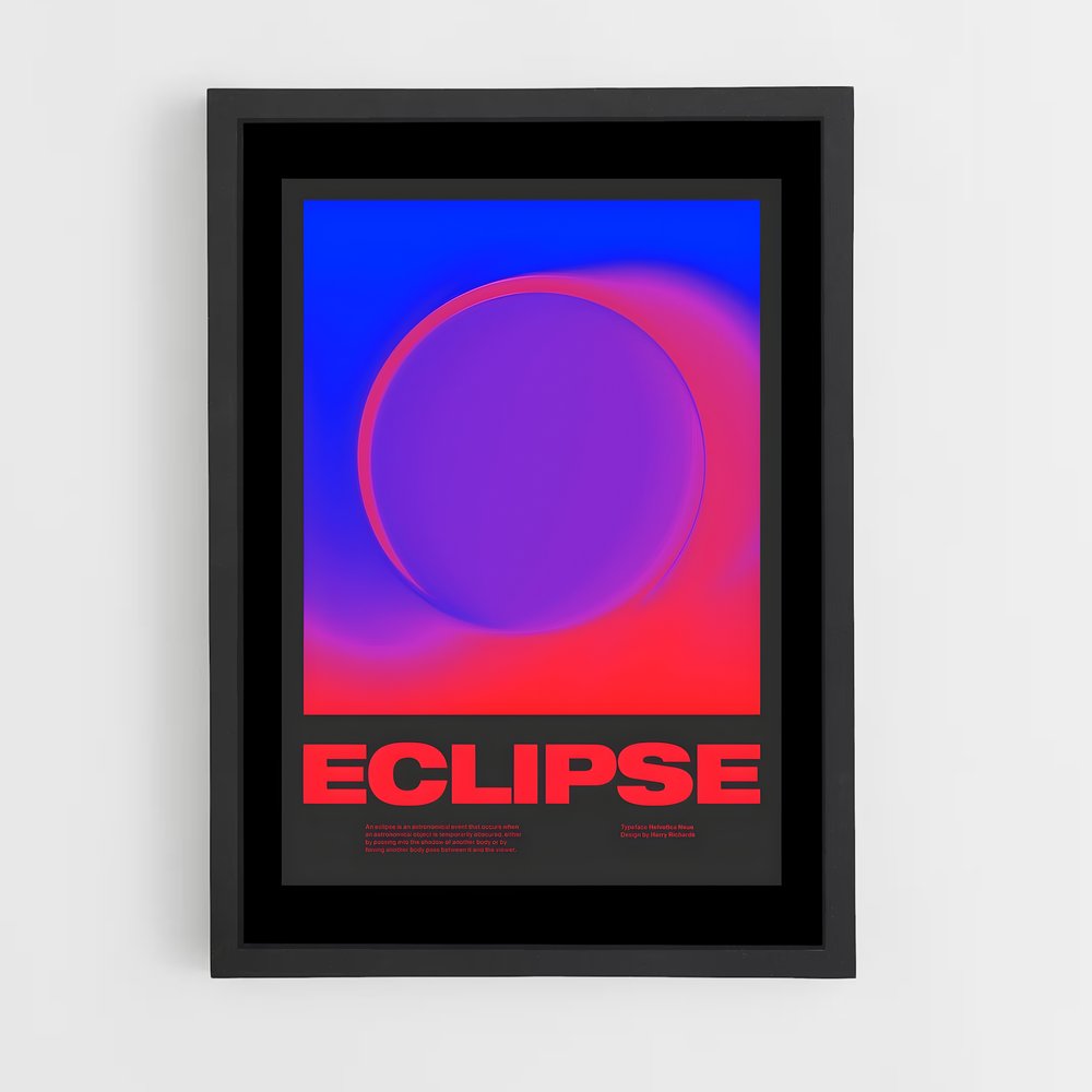 Poster magnifique éclipse solaire – affiche Univers (vue 2)